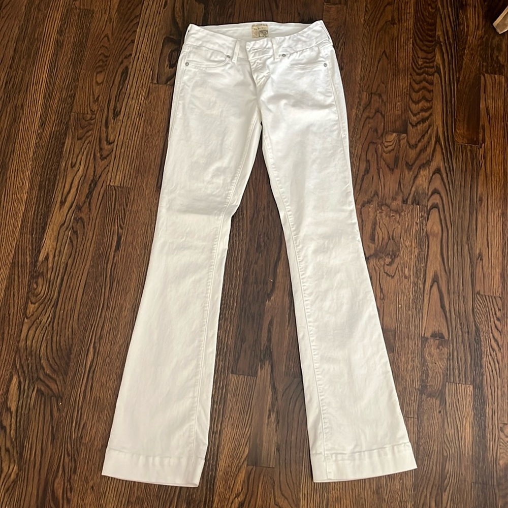 Dylan George White Flare Low Rise Jeans Size 27